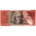 AUSTRALIA 1994 . TWENTY 20  DOLLARS BANKNOTE . EVANS/FRASER . LAST PREFIX DA95